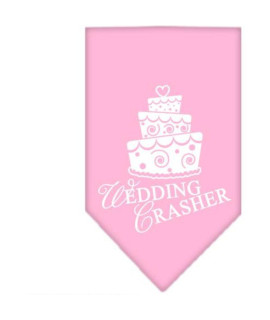 Mirage Pet Products Wedding crasher Screen Print Bandana Large Light Pink