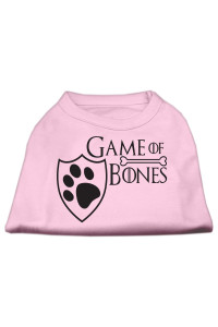 Mirage Pet Products game of Bones Screen Print Dog Shirt Light Pink XXL (18)