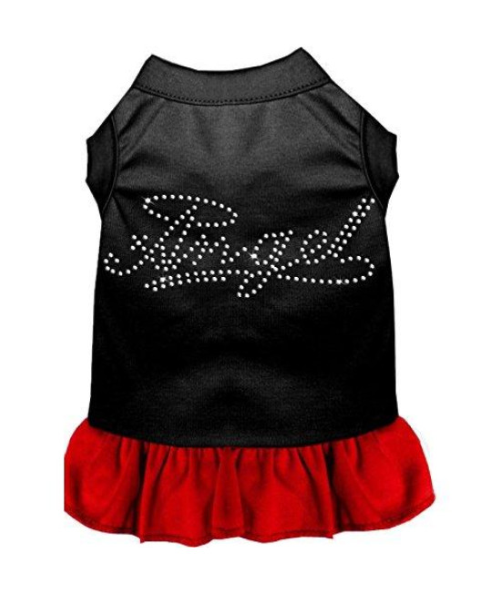 Mirage Pet Products 57-08 SMBKRD 10 Rhinestone Angel Dress Black with Red, Small