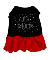 Mirage Pet Products 57-14 SMBKRD 10 Rhinestone Cutie Patootie Dress Black with Red, Small