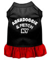 Mirage Pet Products 58-01 SMBKRD 10 Aberdoggie NY Dresses Black with Red, Small