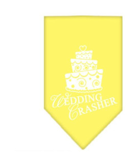 Mirage Pet Products Wedding crasher Screen Print Bandana Small Yellow
