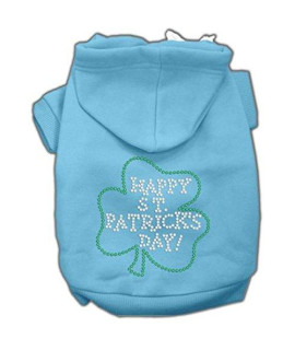Mirage Pet Products Happy St. Patricks Day Hoodies, Baby Blue, 2X-Large/Size 20
