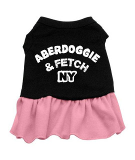 Mirage Pet Products 20-Inch Aberdoggie NY Dress, 3X-Large, Black with Pink