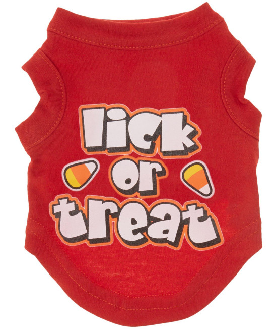 Mirage Pet Products Lick Or Treat Screen Print Shirts Red XS (8)