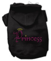 Mirage Pet Products Princess Rhinestone Hoodies, Size 18, Black