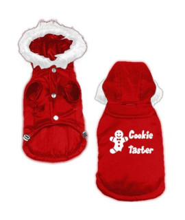 cookie Taster Screen Print Pet coat Red S (10)