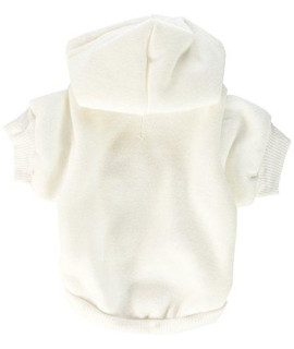 Mirage Pet Products 8-Inch Blank Hoodies, X-Small, Cream