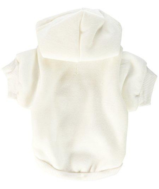 Mirage Pet Products 8-Inch Blank Hoodies, X-Small, Cream