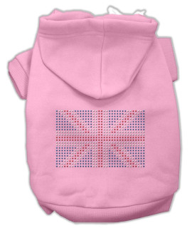 Mirage Pet Products 20-Inch British Flag Hoodies, 3X-Large, Pink