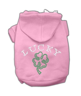 Mirage Pet Products 20-Inch Four Leaf Clover Outline Hoodies, 3X-Large, Pink