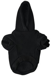 Mirage Pet Products 8-Inch Blank Hoodies, X-Small, Black