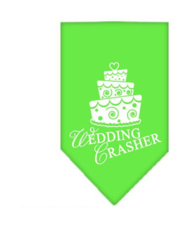 Mirage Pet Products Wedding crasher Screen Print Bandana Small Lime green
