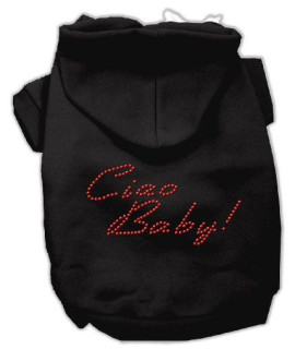 Mirage Pet Products 20-Inch Ciao Baby Hoodies, 3X-Large, Black