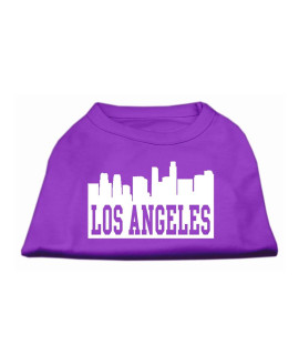 WSB Mirage Pet Products Poly cotton Sleeveless Los Angeles Skyline Screen Print Shirt Purple XL (16)