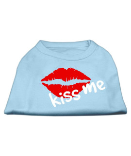 Mirage Pet Products Kiss Me Screen Print Shirt Baby Blue XXL (18)