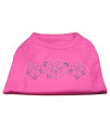 Mirage Pet Products Tropical Flower Rhinestone Pet Shirt, Small, Bright Pink