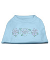 Mirage Pet Products Tropical Flower Rhinestone Pet Shirt, X-Small, Baby Blue