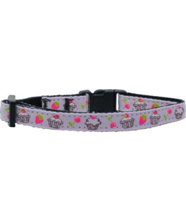 Mirage Pet Products cupcakes Nylon Ribbon collar for cat Purple