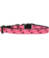 Mirage Pet Dog cats Indoor Outdoor Training and Behavior Aids Accessories Argyle Hearts Nylon Ribbon collar Bright Pink X-Small
