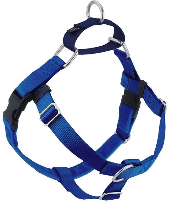 2 Hounds Design Freedom No Pull Dog Harness | Adjustable Gentle Comfortable Control for Easy Dog Walking | for Small Medium and Large Dogs | Made in USA | Leash Not Included | 5/8" XS Royal Blue
