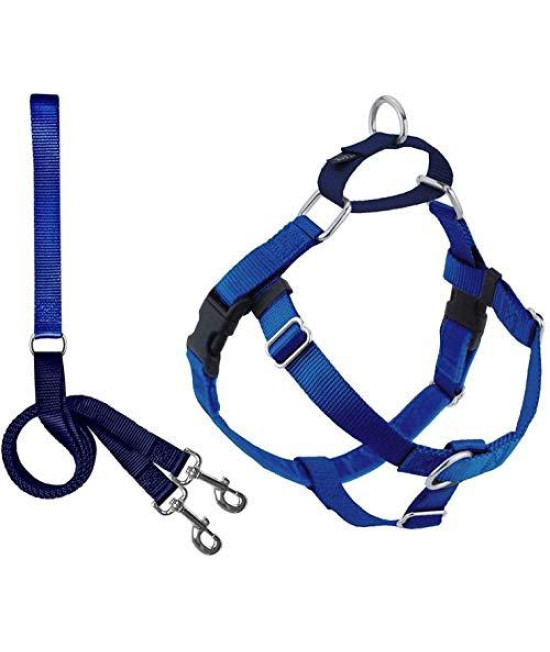 2 Hounds Design Freedom No Pull Dog Harness | Adjustable Gentle Comfortable Control for Easy Dog Walking |for Small Medium and Large Dogs | Made in USA | Leash Included | 1" XL Royal Blue
