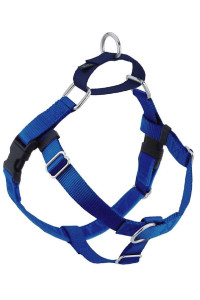 2 Hounds Design Freedom No Pull Dog Harness | Adjustable Gentle Comfortable Control for Easy Dog Walking | for Small Medium and Large Dogs | Made in USA | Leash Not Included | 1" LG Royal Blue