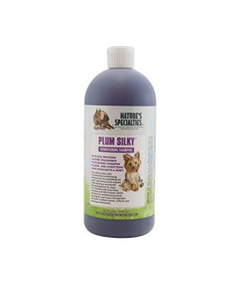 Natures Specialties Puppy Friendly Conditioning Dog Shampoo for Pets, Concentrate 24:1, Made in USA, Plum Silky, 32oz