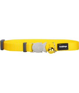 Red Dingo Classic Cat Collar, One Size Fits All, Yellow