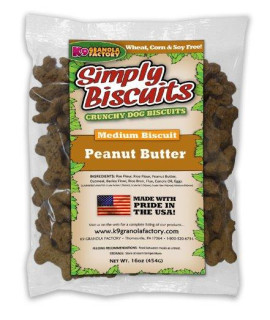 K9 granola Factory Simply Biscuits With Peanut Butter Medium