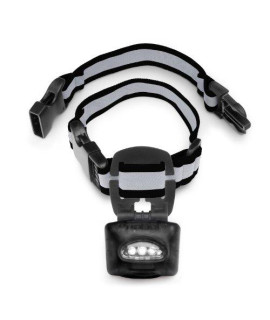PupLight2 Twice as Bright with Reflective Dog Safety Collar, Black