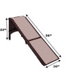Pet Gear Free Standing Pet Ramp for Cats and Dogs Up to 200-Pound, Chocolate - 56 x 16 x 23