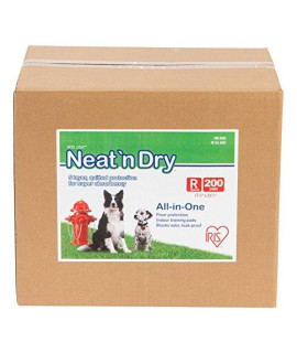 IRIS USA Neat n Dry Premium Pet Training Pads, Regular, 200 Count, white