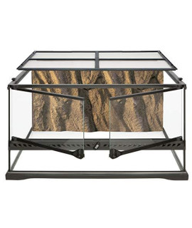 Exo Terra Glass Natural Terrarium Kit, For Reptiles And Amphibians, Short Wide, 24 X 18 X 12 Inches, Pt2604A1