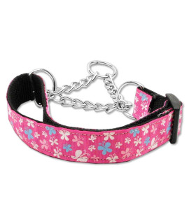Mirage Pet Products Martingale Butterfly Nylon Ribbon collar Large Pink
