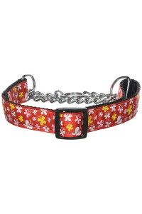 Mirage Pet Products Martingale Butterfly Nylon Ribbon collar Medium Red