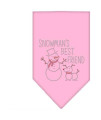 Mirage Pet Products Snowmans Best Friend Rhinestone Bandana Large Light Pink