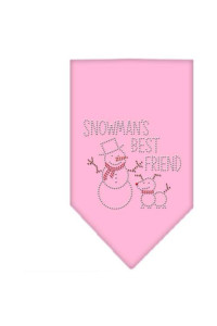 Mirage Pet Products Snowmans Best Friend Rhinestone Bandana Large Light Pink