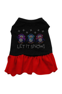 Mirage Pet Products Let it Snow Penguins Rhinestone 18-Inch Pet Dress, XX-Large, Black with Red