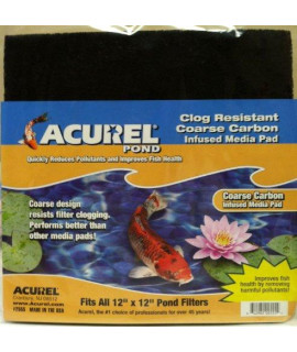 Acurel Coarse Carbon Infused Media Pad, 12-Inch by 12-Inch