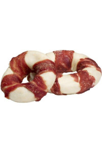 Priority Pet Products K-9 Cookhouse Duck Jerky Wrapped Donut Dog Treat, 3.5-Inch