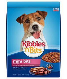 Kibbles N Bits Small Breed Mini Bits Savory Beef & Chicken Flavors Dog Food, 16-Pound