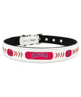 MLB Los Angeles Angels Classic Leather Baseball Dog Collar (Toy)