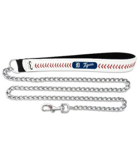 MLB Detroit Tigers Baseball Leather Chain Leash, 2.5 mm