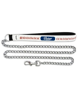 MLB San Diego Padres Baseball Leather Chain Leash, 2.5 mm