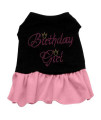 Mirage Pet Products 57-03 SMBKPK 10 Birthday Girl Rhinestone Dresses Black with Light Pink, Small