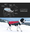 EzyDog Element Best Dog Jacket - Premium Wind and Waterproof Reflective Dog Coat for Safety and Protection - Provides Leash Access to Harness or Collar (Scarlett, Medium)