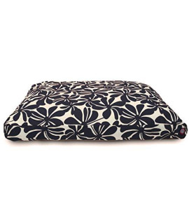 Navy Blue Plantation Large Rectangle Indoor Outdoor Pet Dog Bed With Removable Washable cover By Majestic Pet Products