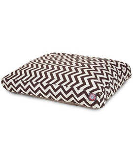 chocolate chevron Medium Rectangle Indoor Outdoor Pet Dog Bed With Removable Washable cover By Majestic Pet Products