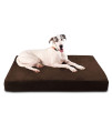 Big Barker Sleek Orthopedic Dog Bed - 7A Dog Sofa Bed for Large Dogs wWashable Microsuede cover - Sleek Elevated Dog Bed Made in The USA w 10-Year Warranty (Sleek, giant, chocolate)